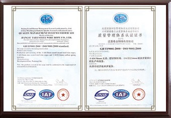 Quality management system certification